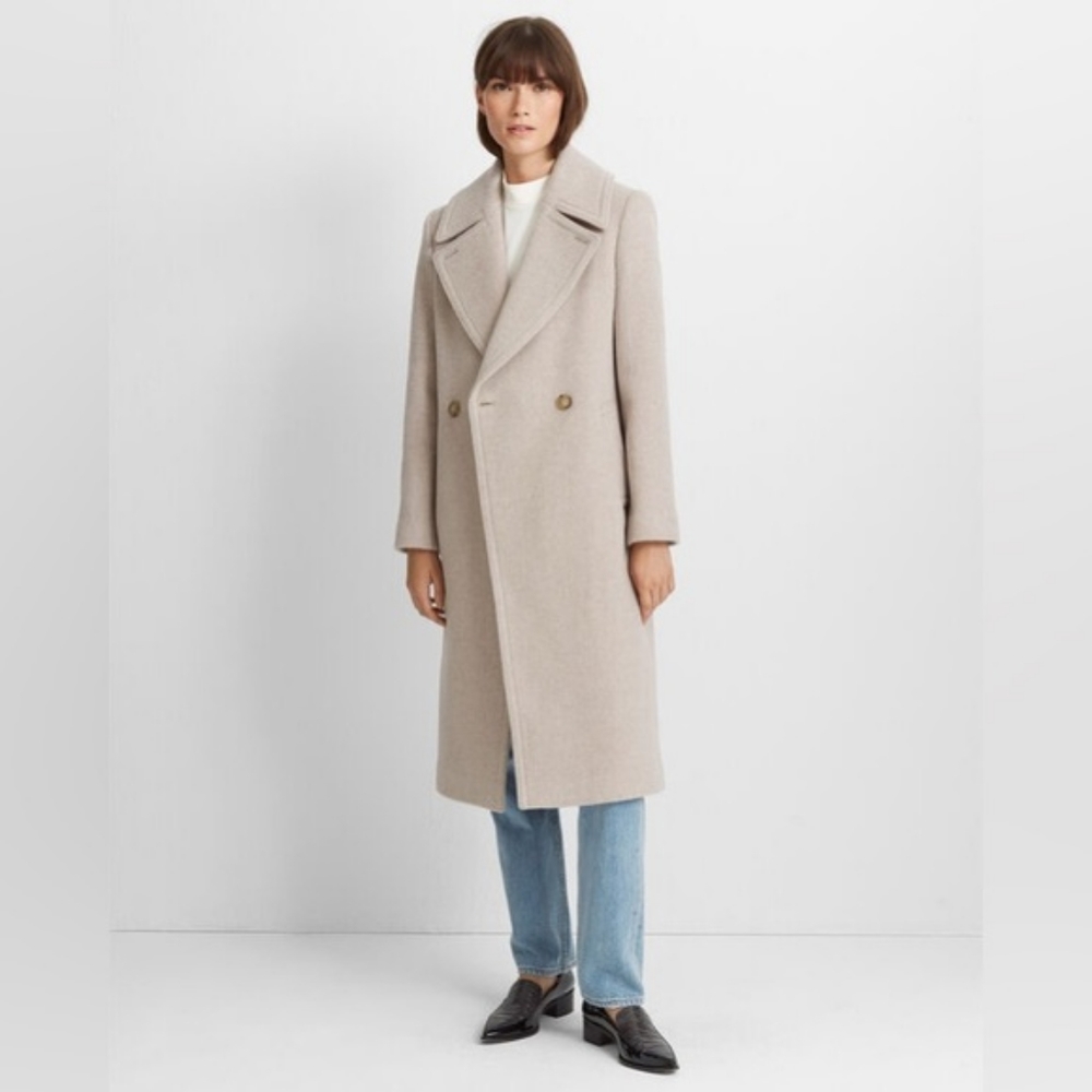 Club Monoco Daylina Coat in Almond- Long Wool Blend Coat